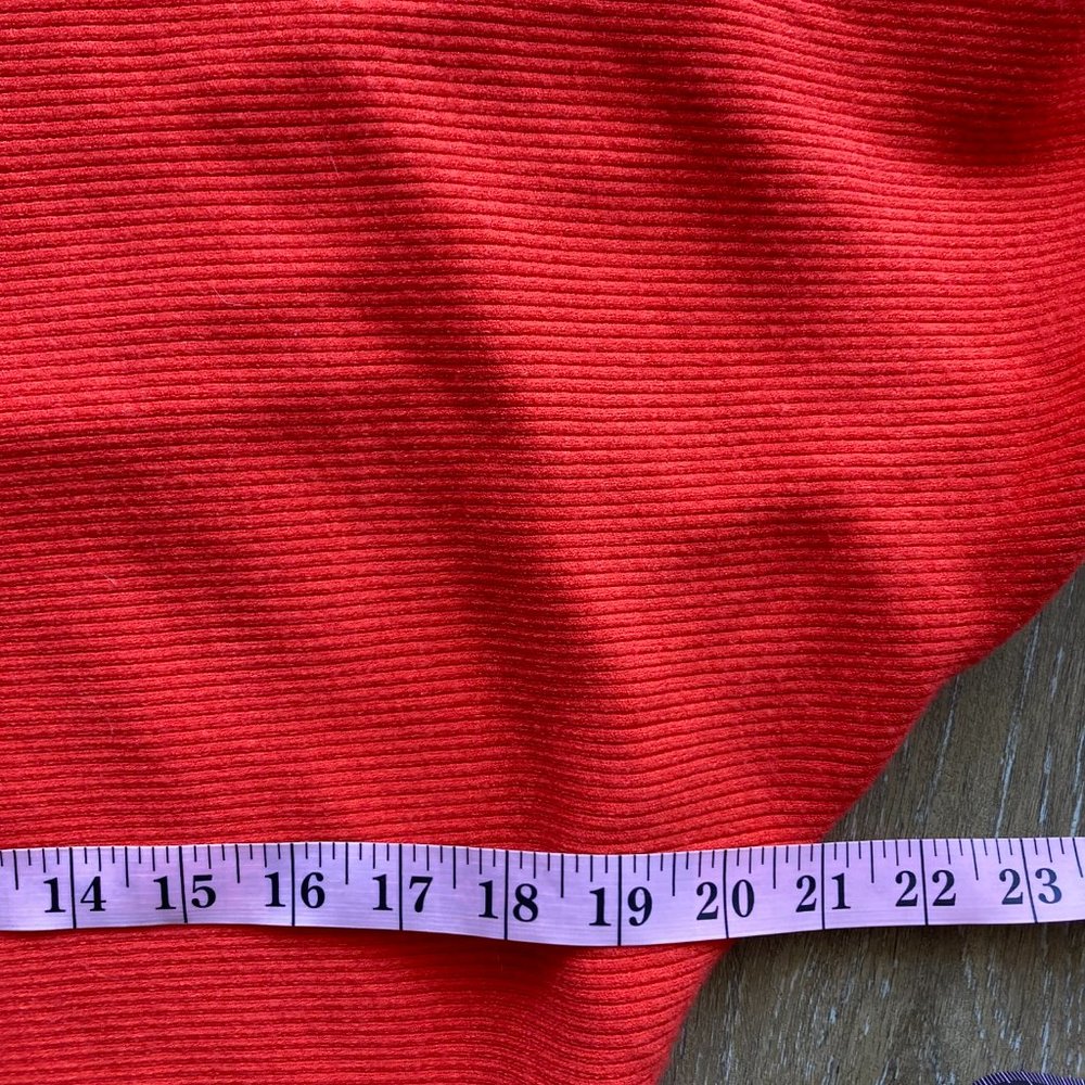 Express Orange Ribbed Boat Neck M Sweater - Picture 6 of 8